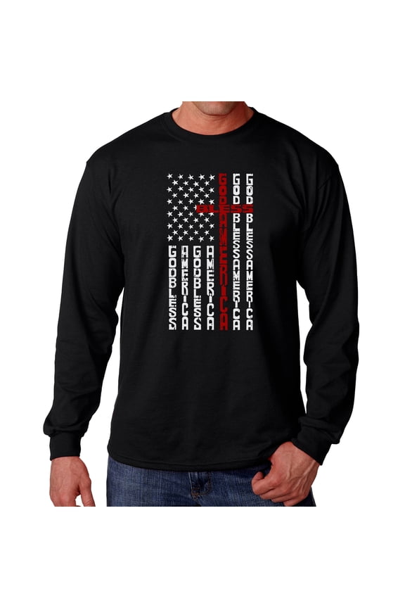Cross Flag - Men's Word Art Long Sleeve T-Shirt