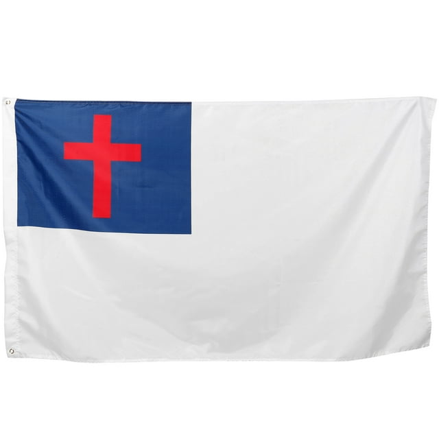 Cross Flag Outdoor Decorations Banner Flags Flower Garden of Christian
