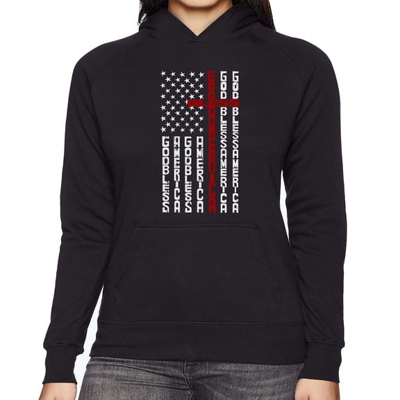 Cross Flag - Women's Word Art Hooded Sweatshirt