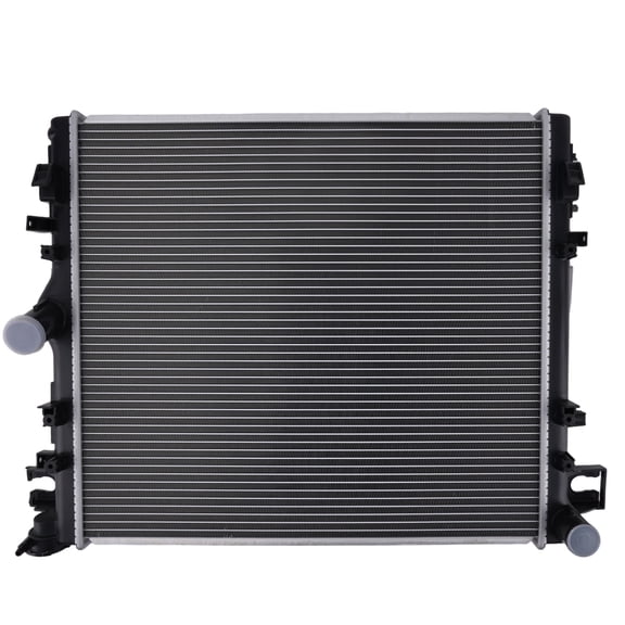 Cross Flow Aluminum Radiator for Jeep Wrangler 3.6L 3.8L 2007-2018, Engine Cooling System Replacement, OE 55056633AA 68049405AA 8031 2957, 21.92x20.00x1.02 In, Manual Transmission