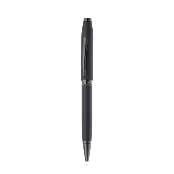 Cross Foundry Matte Black Lacquer with PVD Black Appointments Ballpoint Pen