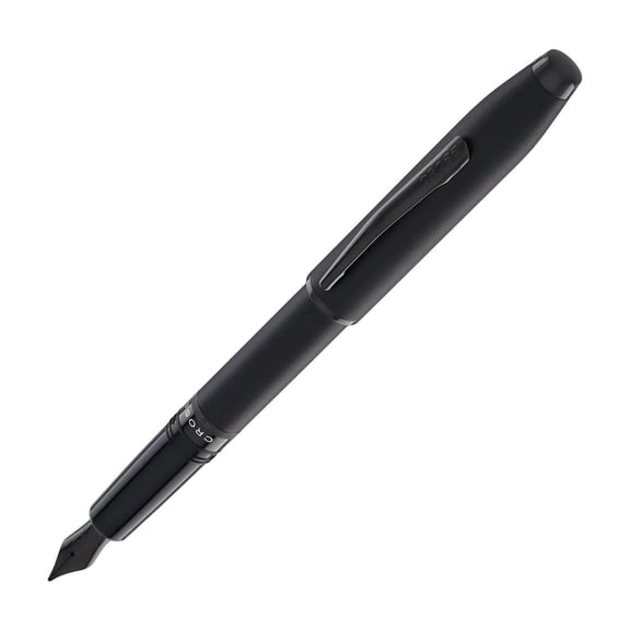 Cross Foundry Matte Black Lacquer with PVD Black Appointments Fountain Pen