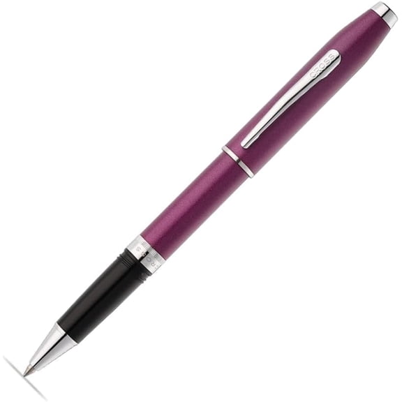 Cross Foundry Metallic Purple Selectip Rollerball Pen with Refined Double Center Ring
