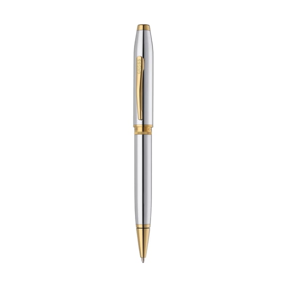 Cross Foundry Polished Chrome with PVD Gold Appointments Ballpoint Pen