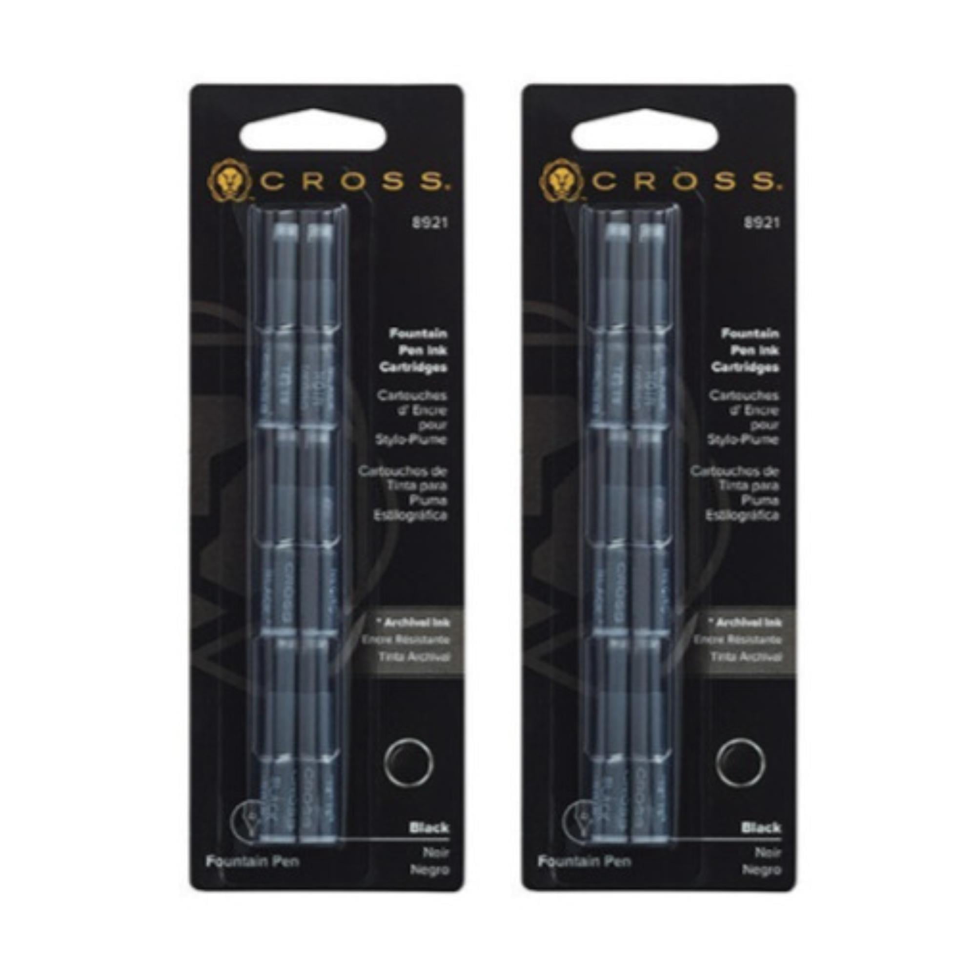 Cross Fountain Pen Ink Cartridge Bundle (Six Per Card, 2Pack