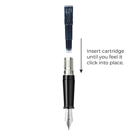 Cross Fountain Pen Ink Cartridge - Black (six per card)