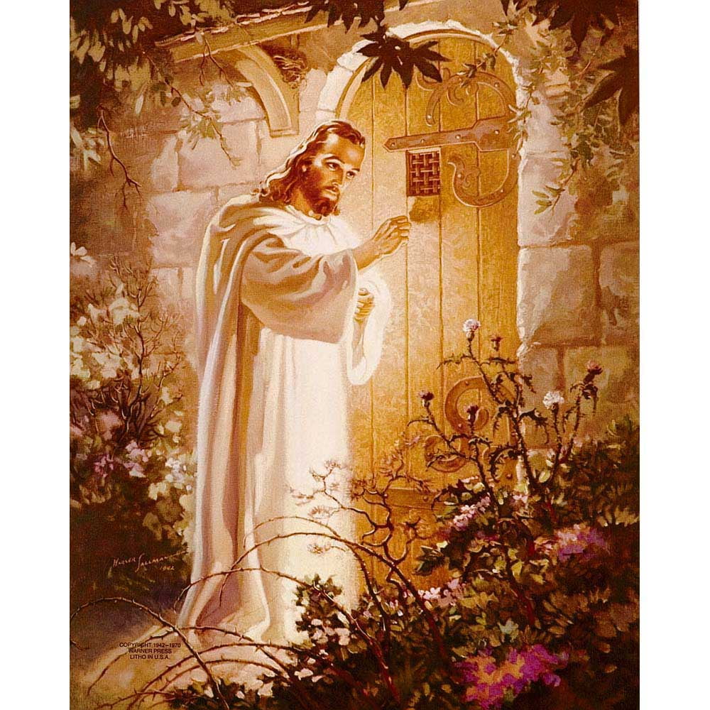 Golden Garden Jesus Christ Framed Print - 8" x 10"