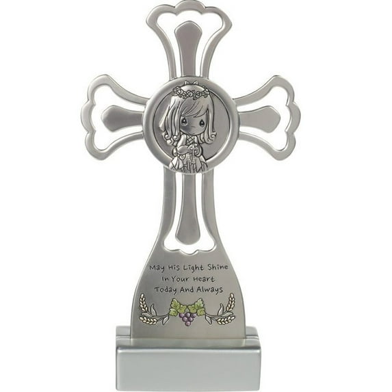 Cross-Girl Communion W/Base (Table Or Wall) (8 )