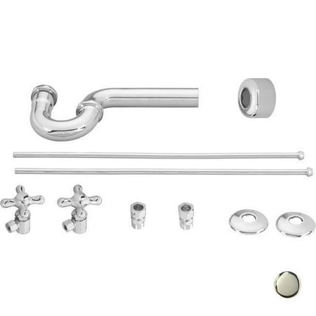 Cross Handle Traditional Pedestal Kit - Polished Nickel