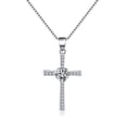 thumbnail image 1 of Cross Heart Pendant Necklace for Women Sterling Silver Cz Ginger Lyne Collection, 1 of 6