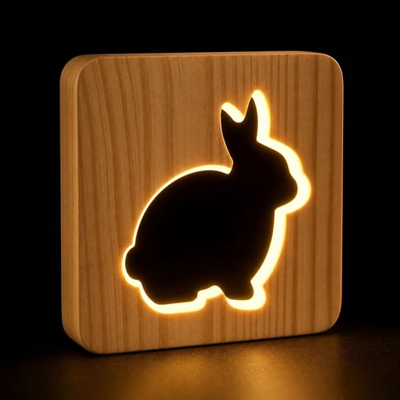 Cross Hollow Out 3D Illusion Night Light, LED Decorative Table Lamp for Bedroom Living Room, Optical Illusion Visual Light for Home Decor, USB Powered, C