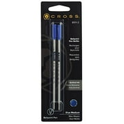 Cross Ink Pen Refill for Ballpoint Pens, Medium Point, 0.7 mm, Blue, 2 Count, 2 Pack