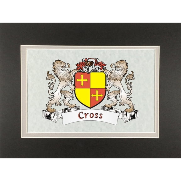 Cross Irish Coat of Arms Print - Frameable 9" x 12"
