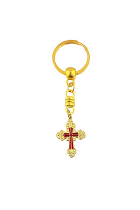 Cross Key Chain Cross - 1 1/4" Total length 4 Inch