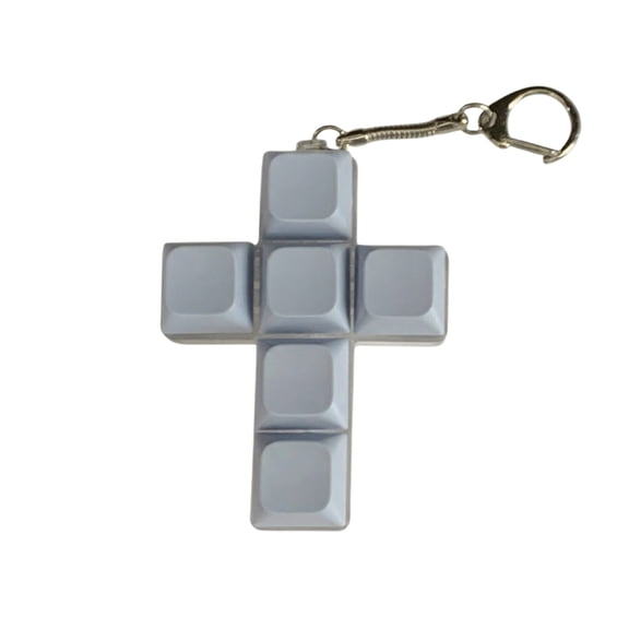 Cross Key Squishy,Silicone Keyboard Slow-Rising Sensory Fidget for Stress Relief,Soft Squeeze Mechanical Feel Stress Ball,Quiet Stimming for Desk,Blue