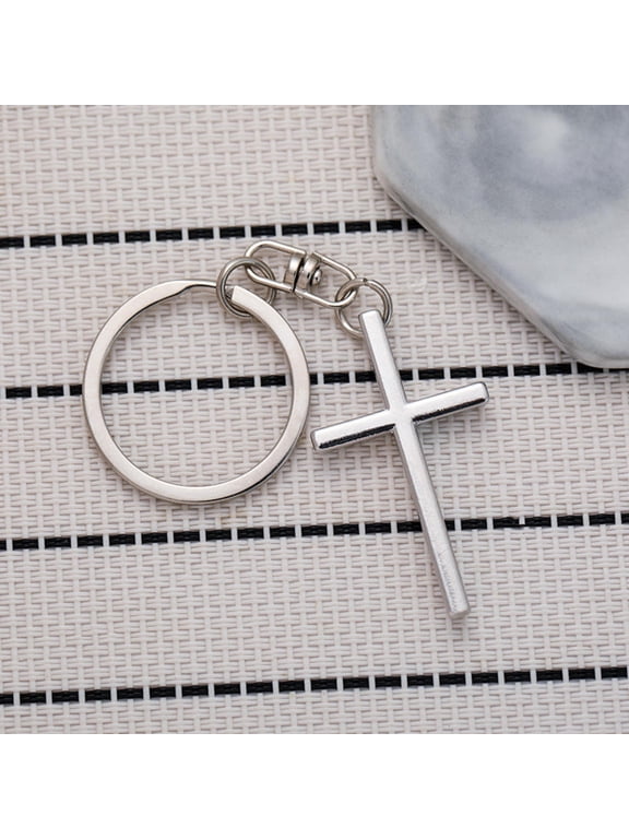 Cross Keychain Cross Key Chain Cross Backpack Phone Accessory Keychain Silver Cross Black Cross Keychain