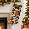 Gingerbread Threading Cross- Kit for Adults, Personalized Gingerbread Man Christmas Stocking ...