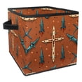 thumbnail image 1 of Cross Large Capacity Foldable Storage Box with Handle for Toy and Clothes Storage, 10.8"x10.5"x10.6, 1 of 6