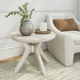 thumbnail image 1 of Plank+Beam Cross Leg Modern Coffee Table, 24" Solid Wood Tables for Living Room, Round Center Table, 1 of 8