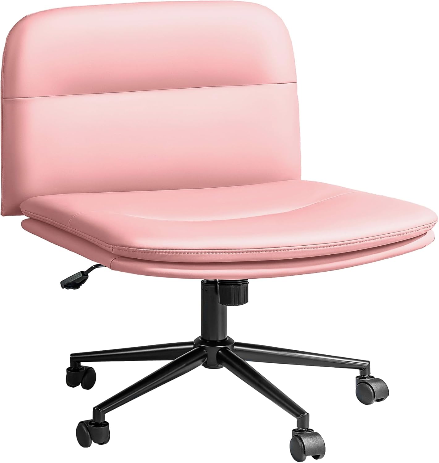 Cross Legged Office Chair Armless Desk Chairs Comfy Wide Seat Criss ...