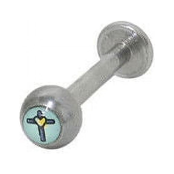 Cross Logo Labret Monroe Surgical Steel Lip Jewelry
