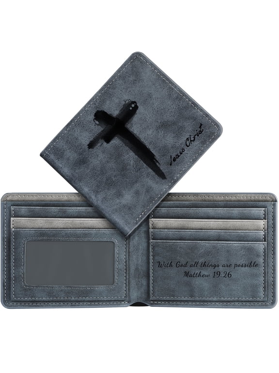 Cross Men's PU Leather Wallet,RFID Blocking Bifold Wallets with ID Window