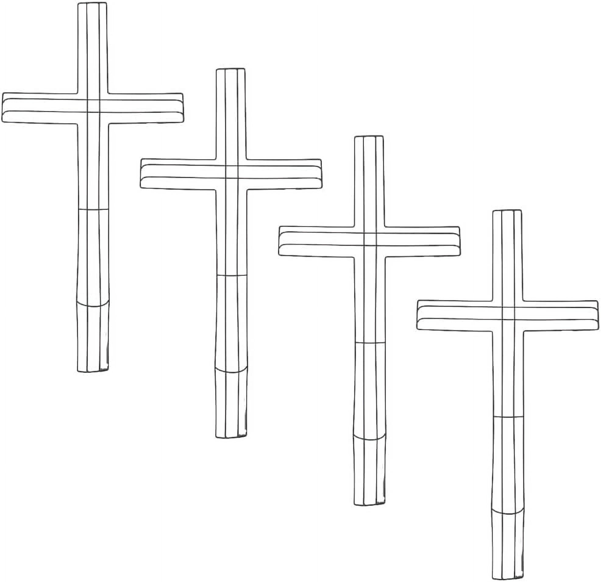 Cross Metal Wreath Frame Wire Form (4 Pack)