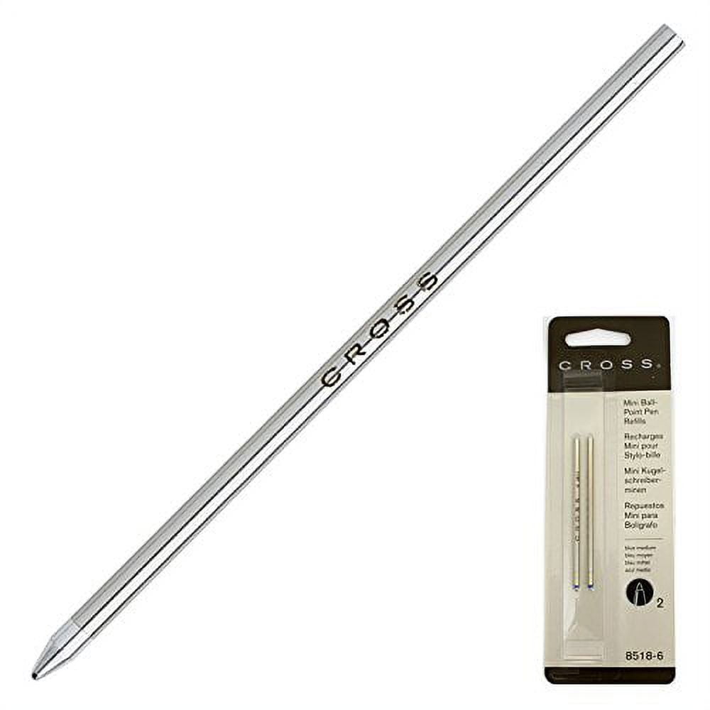 Cross Mini Ballpoint Pen Refill, Medium Blue, Fits Tech 3, Autocross