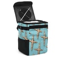 thumbnail image 1 of Cross Mini Trash Can for Car: Foldable, with Lid, Leak-Proof, and Hanging Storage Bag, 1 of 6