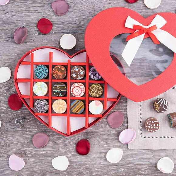Cross My Heart Deluxe Valentines Chocolate Truffles Gift Box