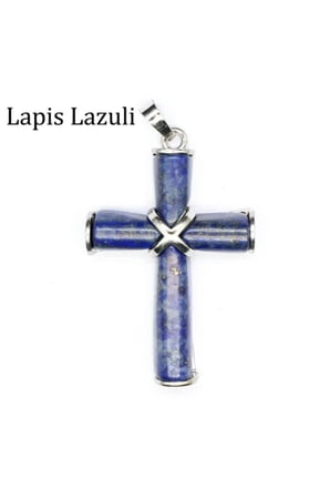Cross Natural Crystal Pendant Chakra Gems Stone Amulet Energy Gift Reiki Healing