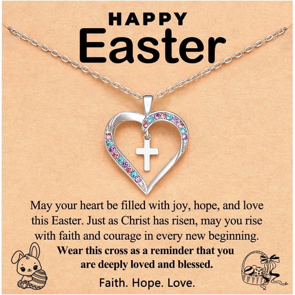 Cross Necklace Baptism First Communion Christening Religious Christian Easter Confirmation Gifts