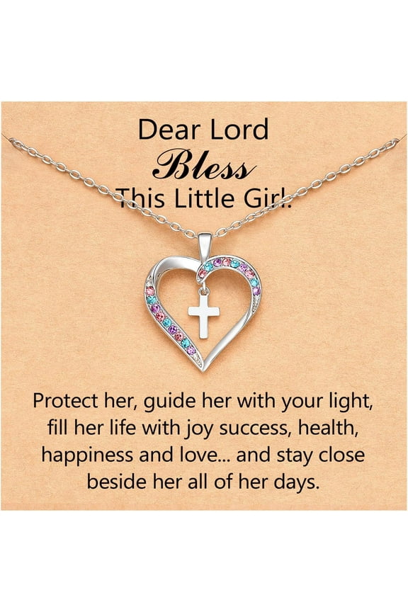 Cross Necklace Baptism First Communion Christening Religious Christian Easter Confirmation Gifts