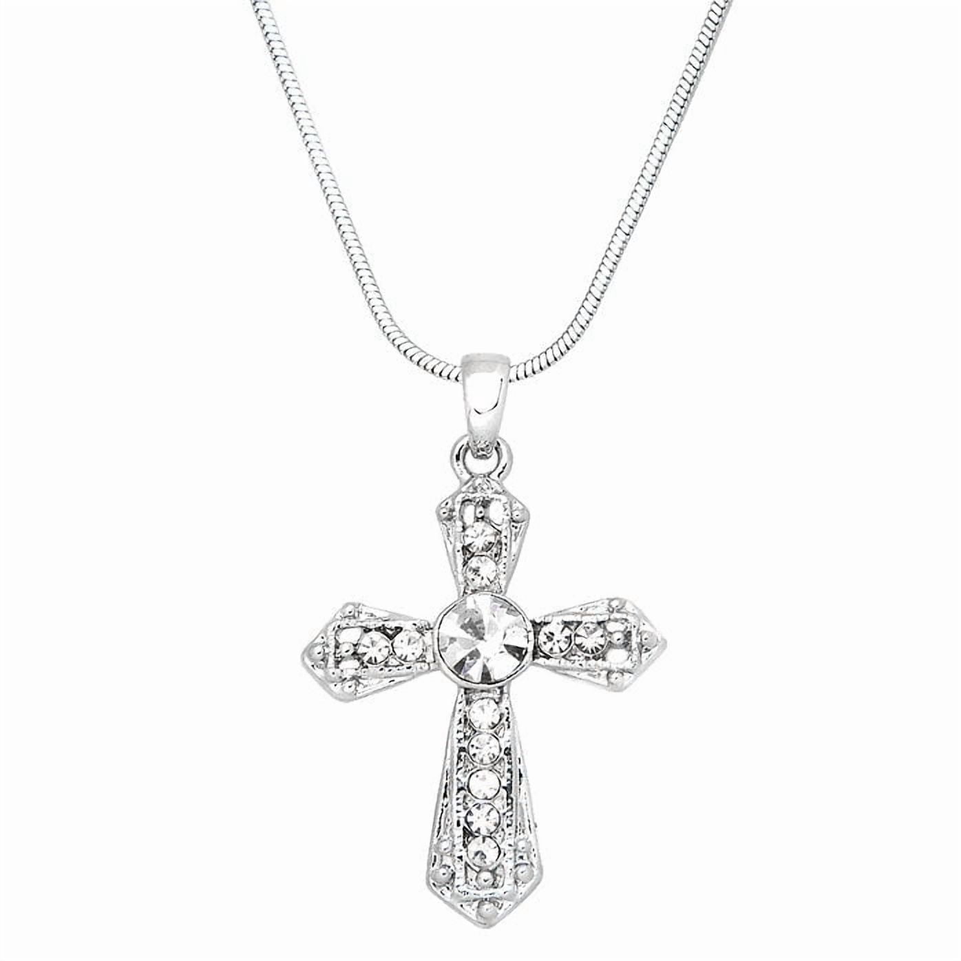 Freebird Jewelry Box Cross Necklace - Crystal