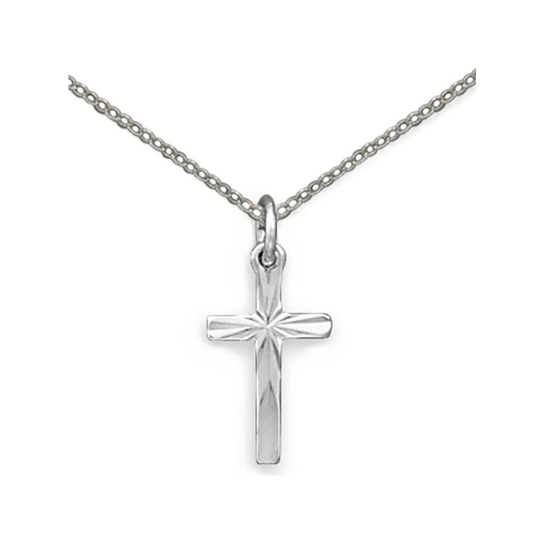 AzureBella Jewelry Heart with Cut Out Cross Charm Gold-plated Sterling Silver AzureBella Jewelry Heart with Cut Out Cross Charm Gold-plated Sterling Silver