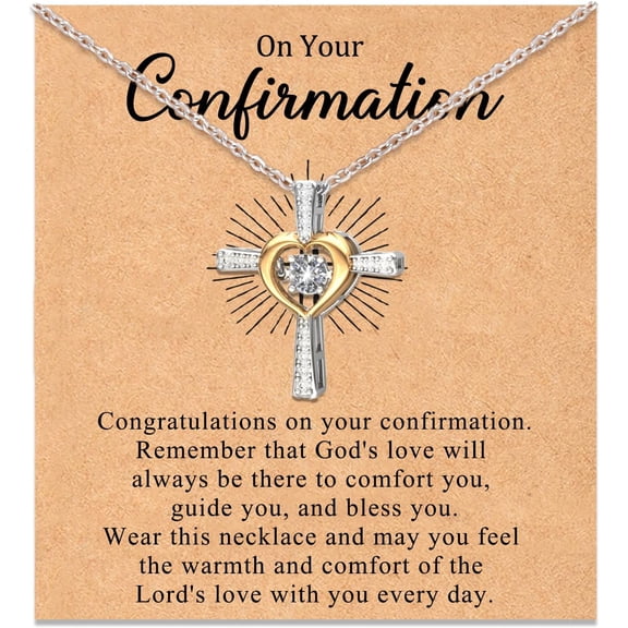 Cross Necklace First Communion Gifts Baptism Gifts for woman