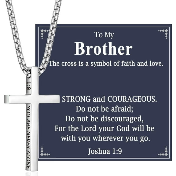 Cross Necklace Gifts for son Christian Religious Gift for son on Birthday Christmas Fathers Day Baptism