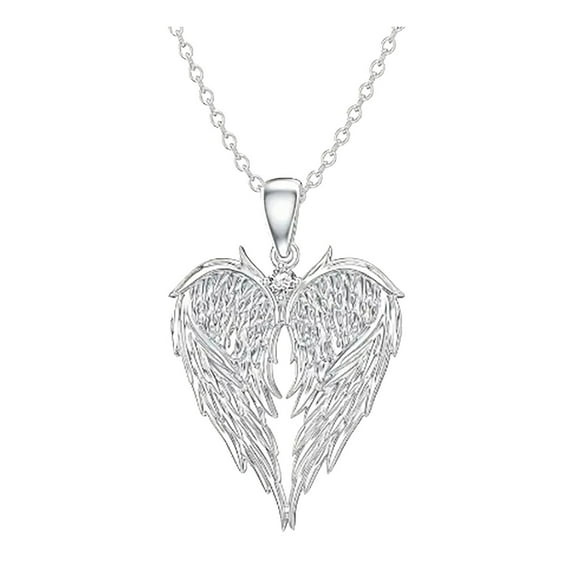 Cross Necklace – Graduation Gifts for Her Angel Graceful Heart Shaped Necklace