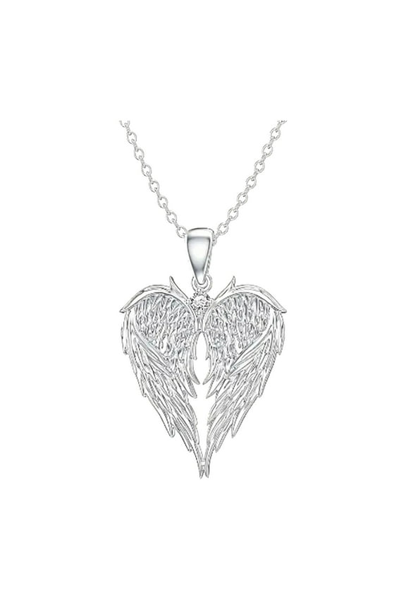 Cross Necklace – Graduation Gifts for Her Angel Graceful Heart Shaped Necklace