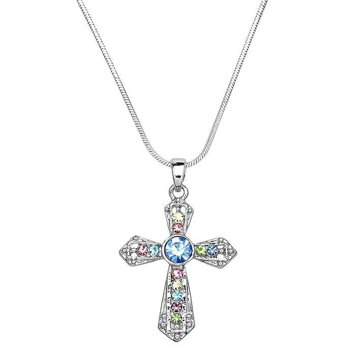Freebird Jewelry Box Cross Necklace - Multicolored