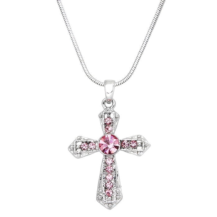 Freebird Jewelry Box Cross Necklace - Pink