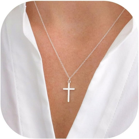 Cross Necklace for Women,14K Gold Plated Cross Necklace Layered Gold Cross Necklace Tiny Sideway Cross Choker Necklace Gold Cross Necklaces for Women Trendy Gold Jewelry Gifts for Women Trendy