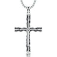 thumbnail image 1 of Cross Necklace for Men 925 Sterling Silver Black Cross Turquoise Pendant Christian Jewelry Religious Gifts for Men, 1 of 6