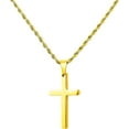 thumbnail image 1 of Cross Necklace for Men,Rope Chain Gold/Silver Stainless Steel Pendant Jewelry Gift, 18-26 Inch, 1 of 6