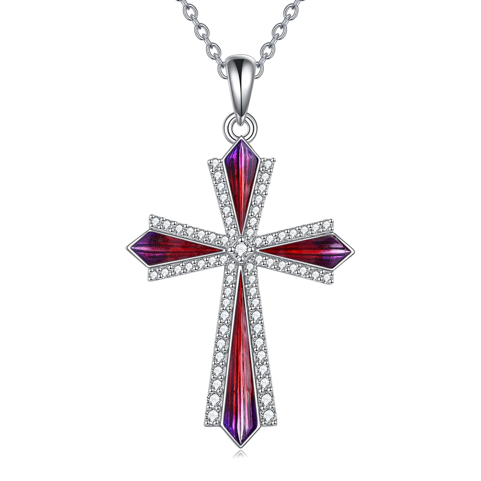 Purple Cross Jewelry Necklaces and Pendants