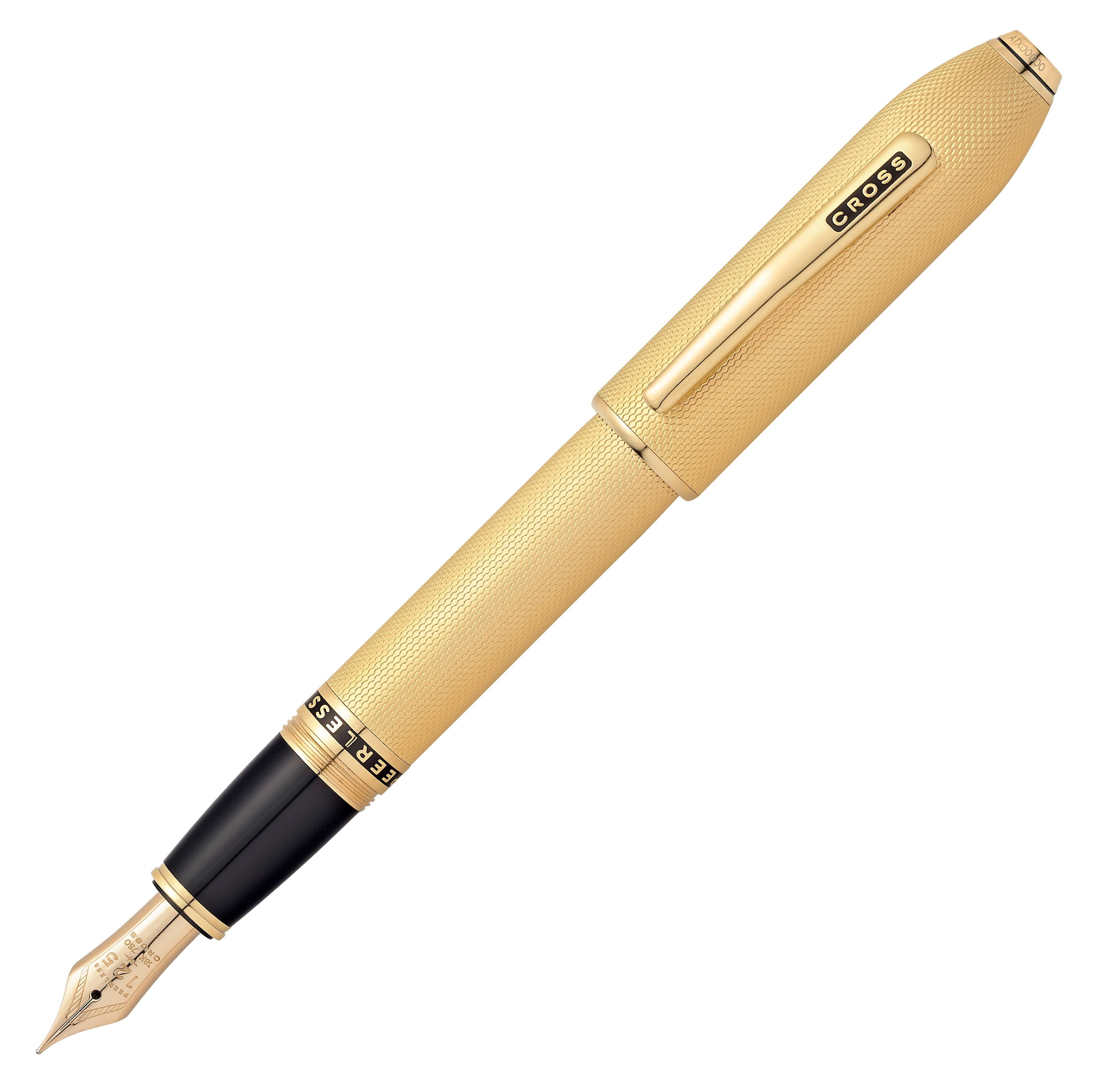 筆記具 CROSS PEERLESS 125 Cross Peerless 125 23kt Heavy Gold Plate Medium Point Fountain Pen
