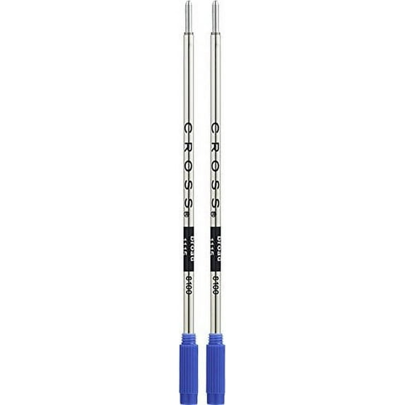 Cross Pen Refill for Standard Cross Ballpoint Pens, Broad Point, 1.0 mm, Blue, 2 Count, 2 Pack