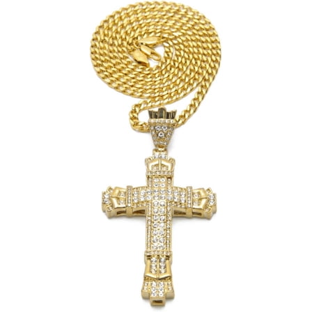 Cross Pendant Necklace Stainless Steel Cross Necklace for Men Women