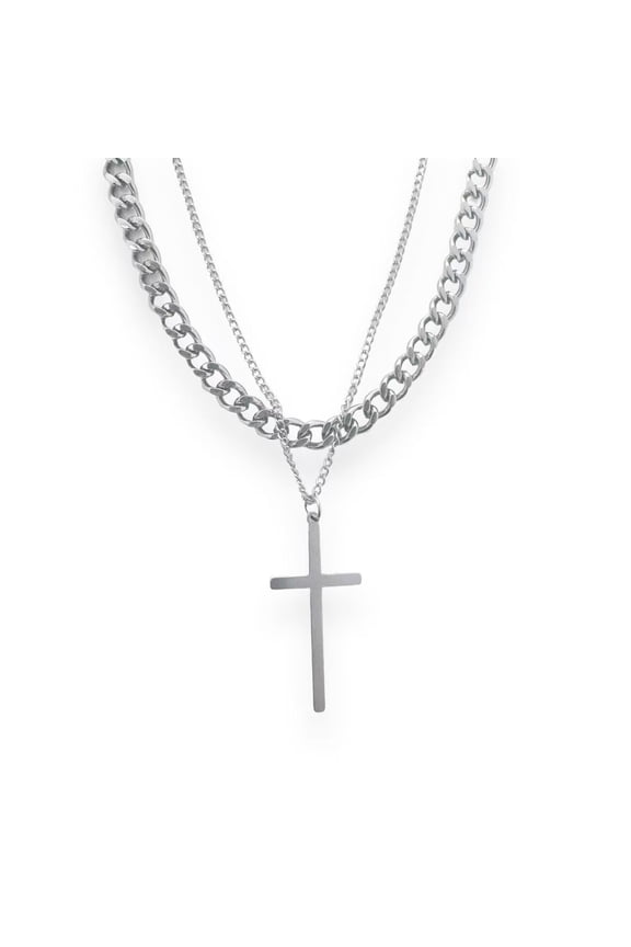 Cross Pendant Necklace for Men Women Streetwear Punk Hip Hop Unisex Style