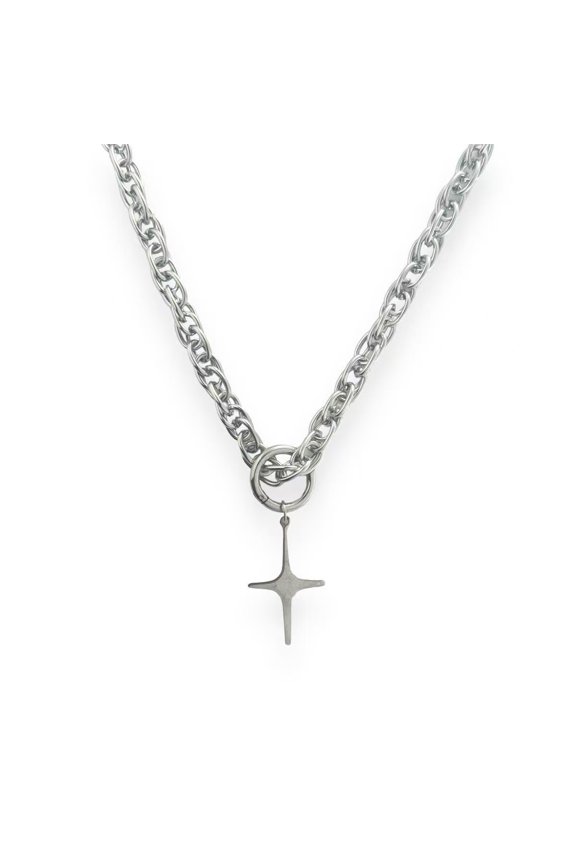 Cross Pendant Necklace for Men Women Streetwear Punk Hip Hop Unisex Style